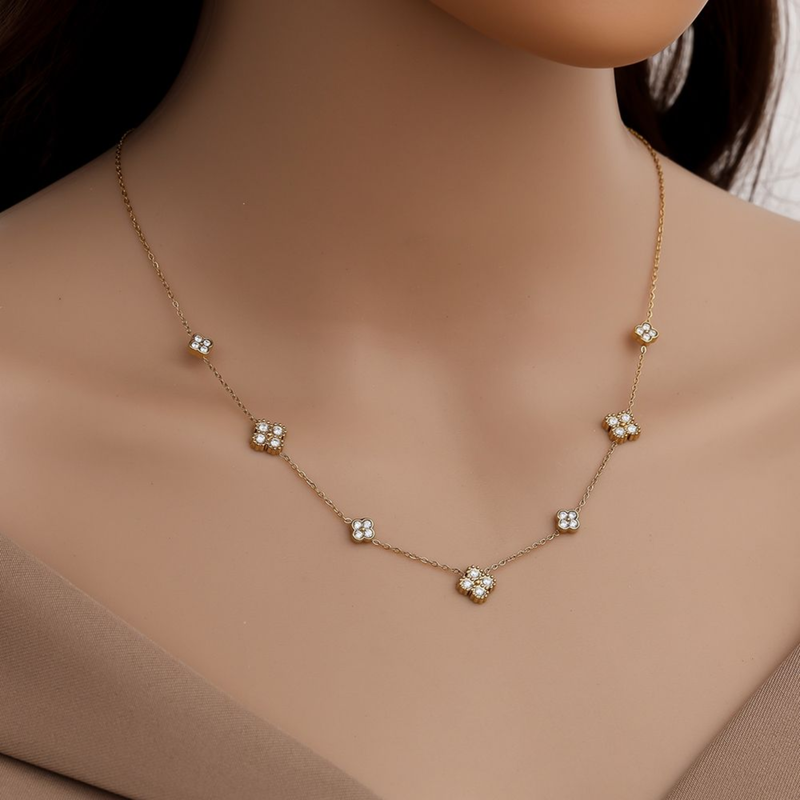 40cm Laimingų Gėlių Grandinėlė-zoom-