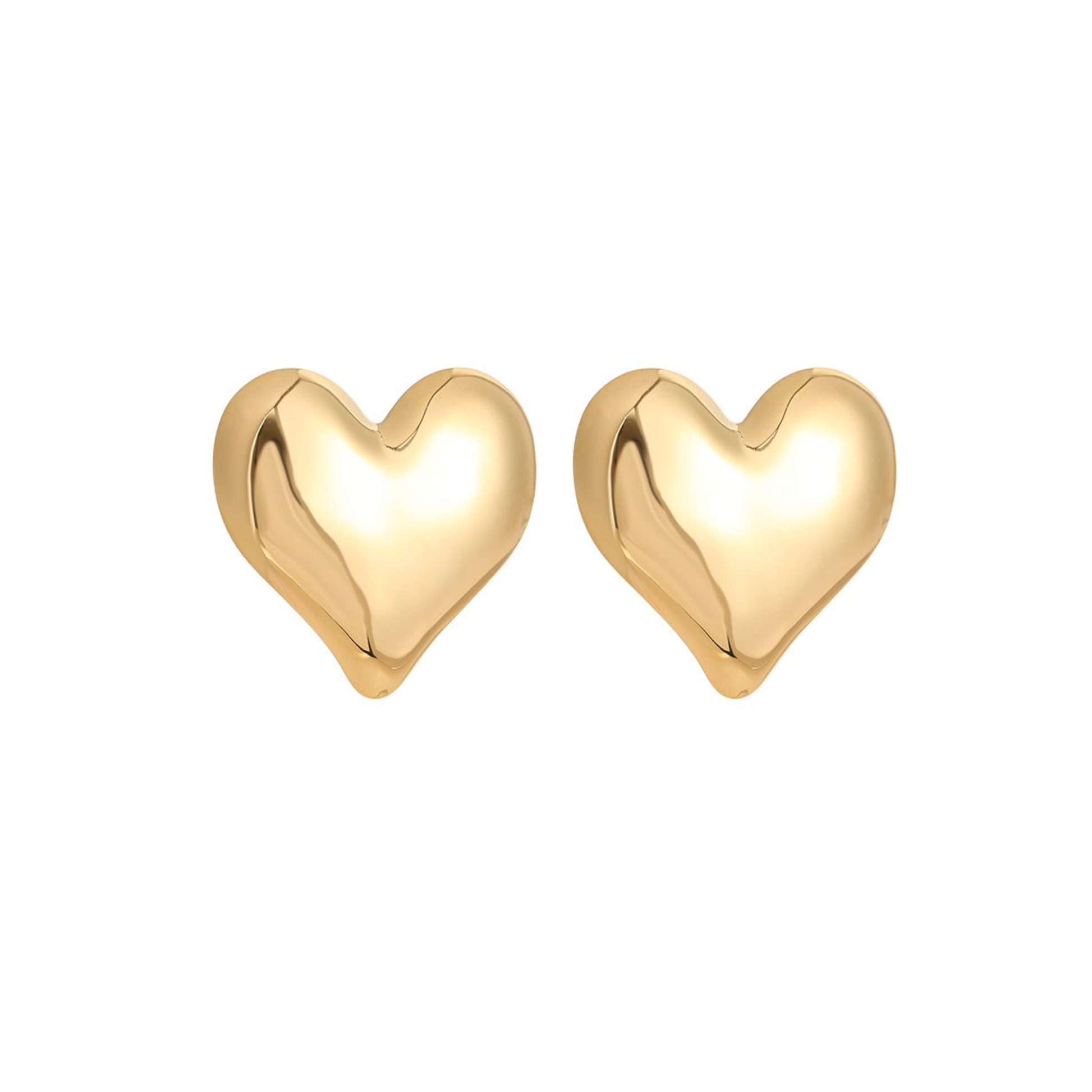 35 * 37 mm „Great Heart“ nerūdijančio plieno auskarai-1