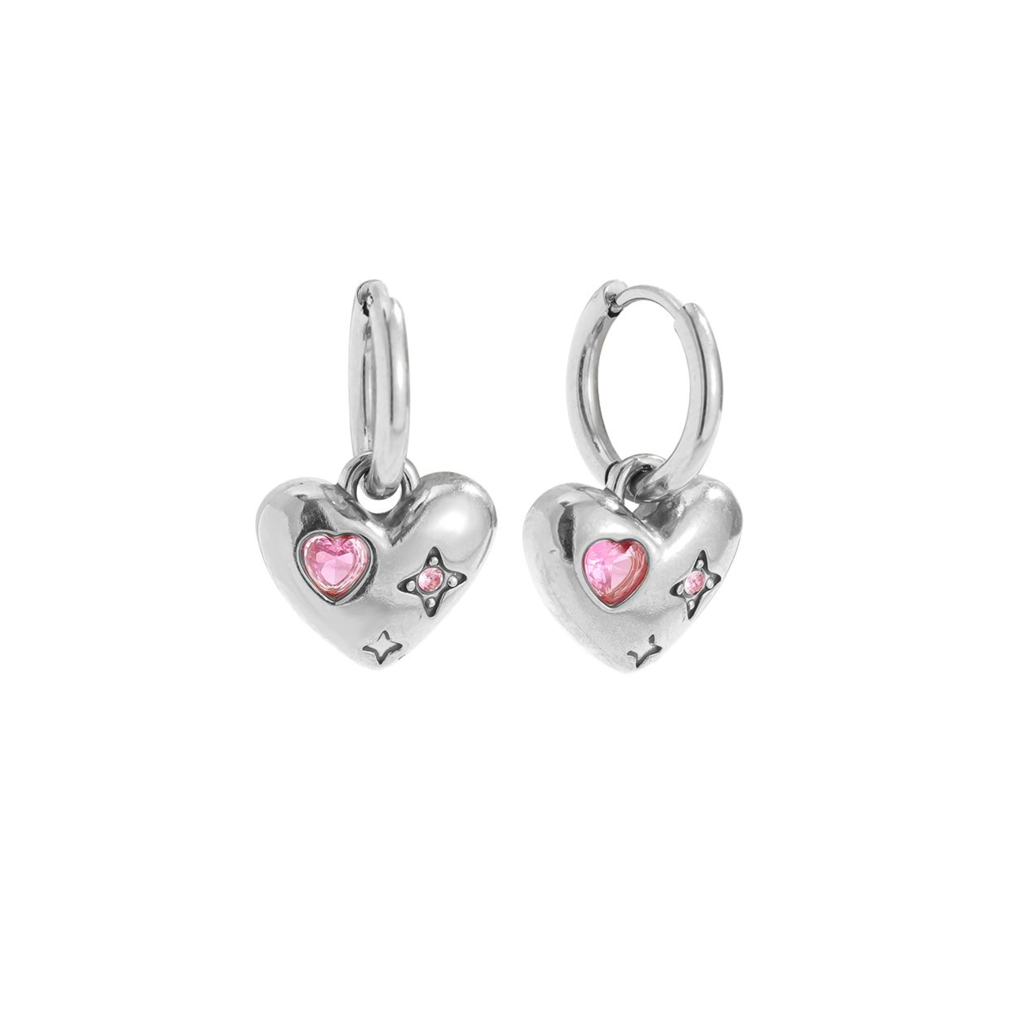 2 cm „Sweet Heart“ nerūdijančio plieno auskarai