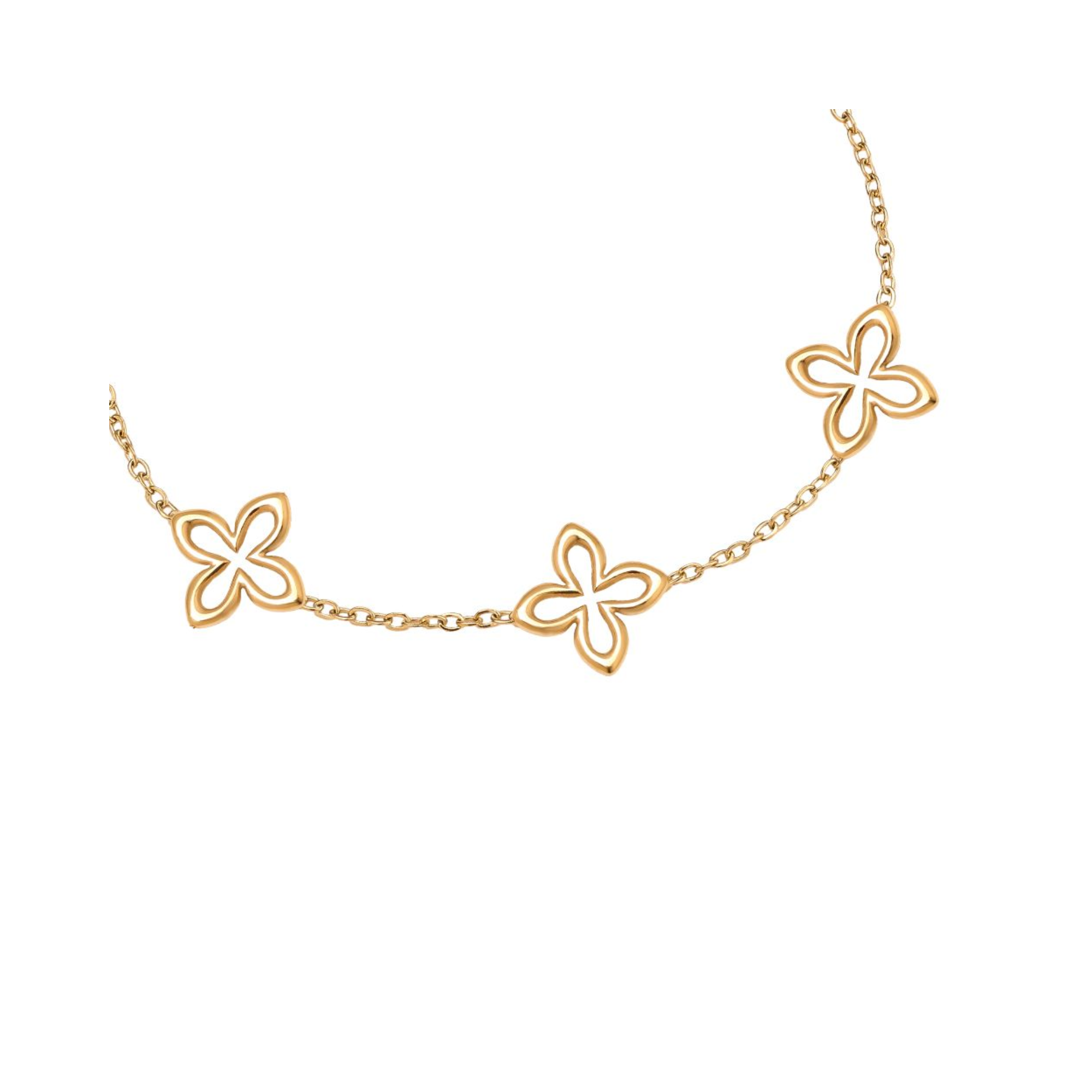 17 cm klasikinė „Lucky Flower“ nerūdijančio plieno apyrankė