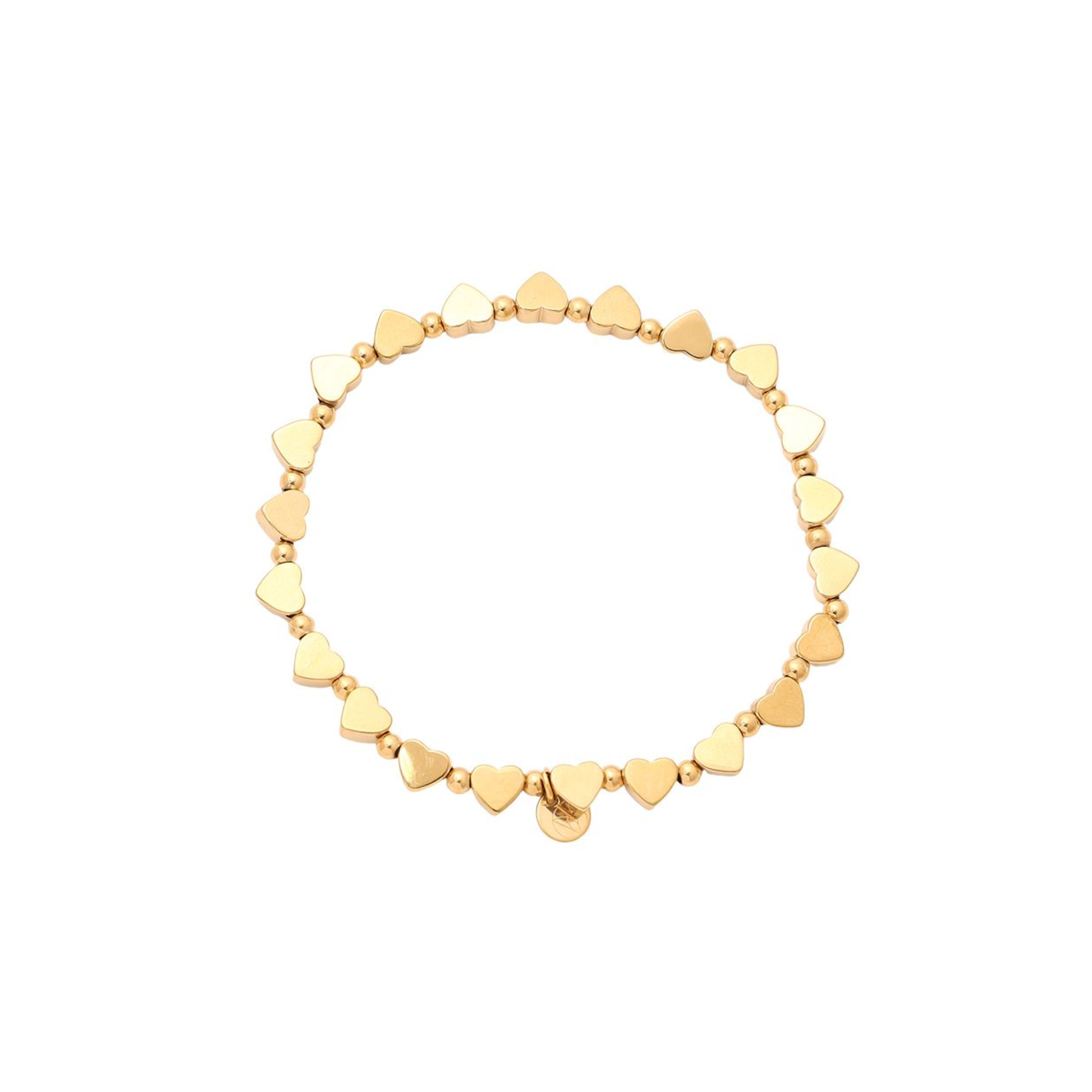 Elastinė širdelės formos nerūdijančio plieno apyrankė-1