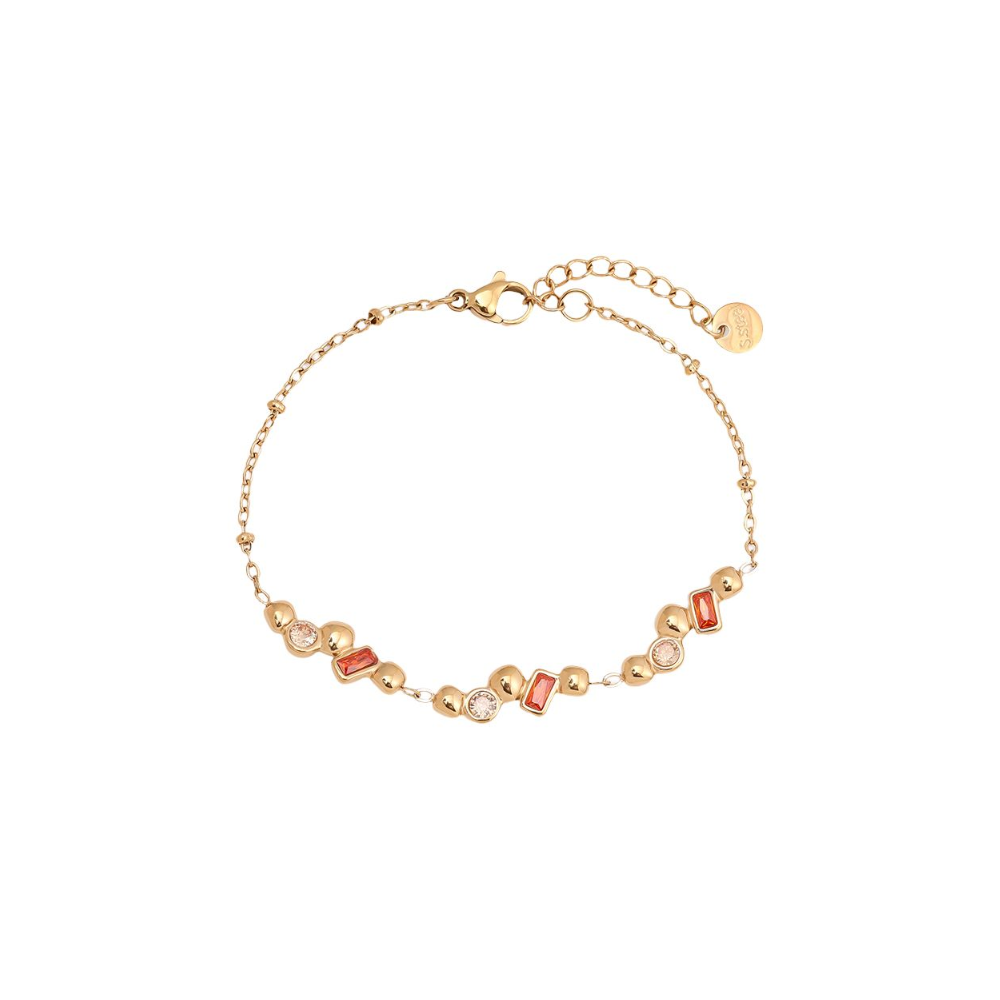 17 cm gražaus deimanto ir dekoratyvinio nerūdijančio plieno apyrankė