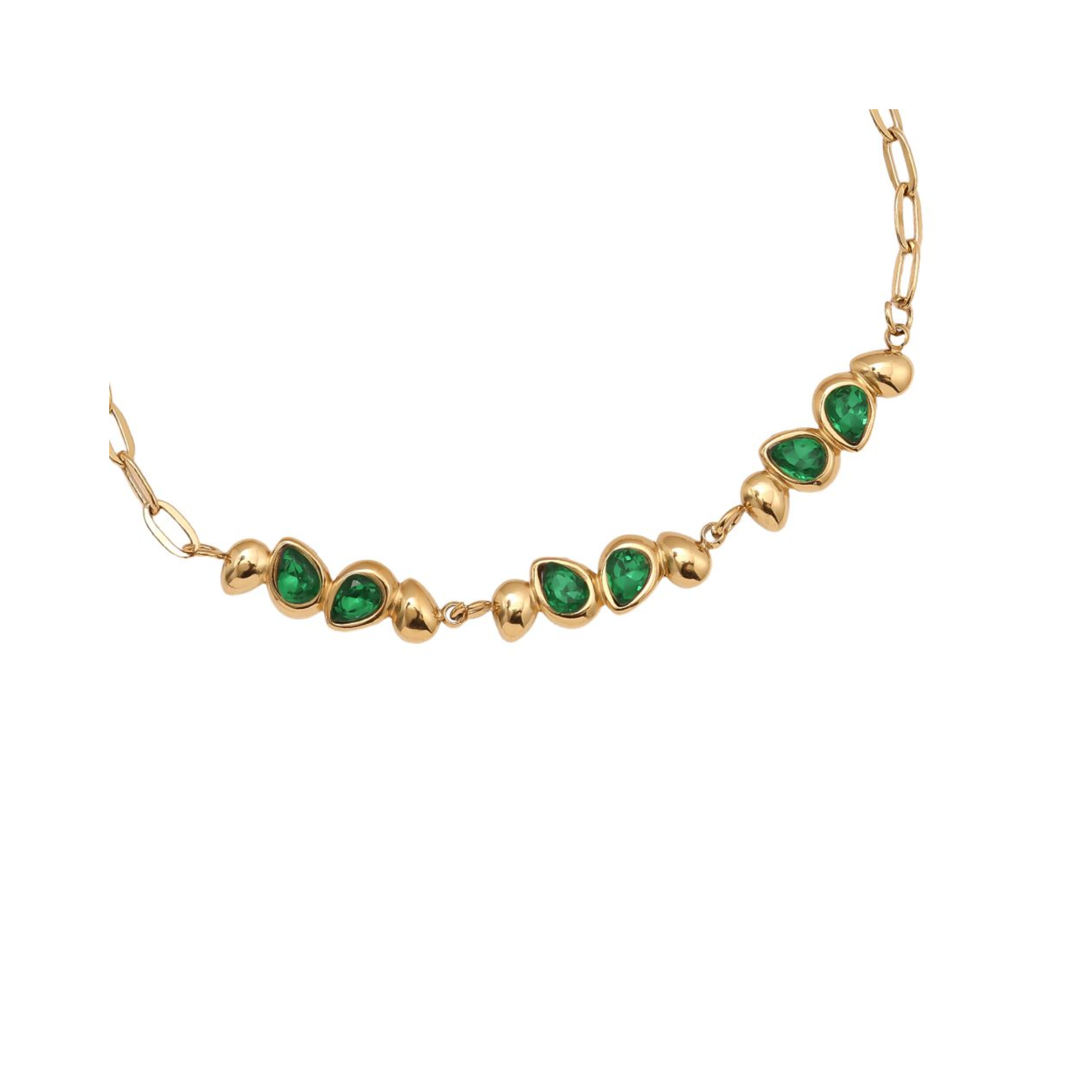 17 cm gražios žalios spalvos deimantinė nerūdijančio plieno apyrankė