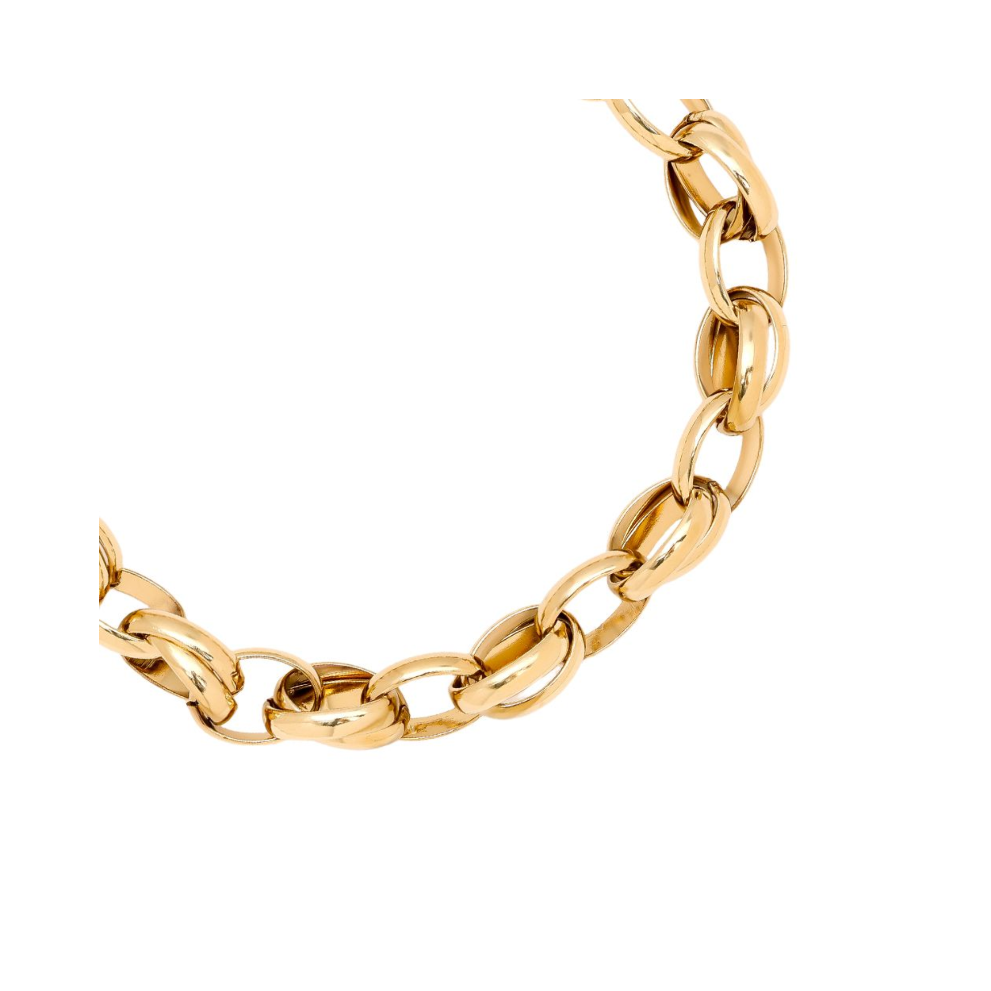 18 cm ovali nerūdijančio plieno apyrankė