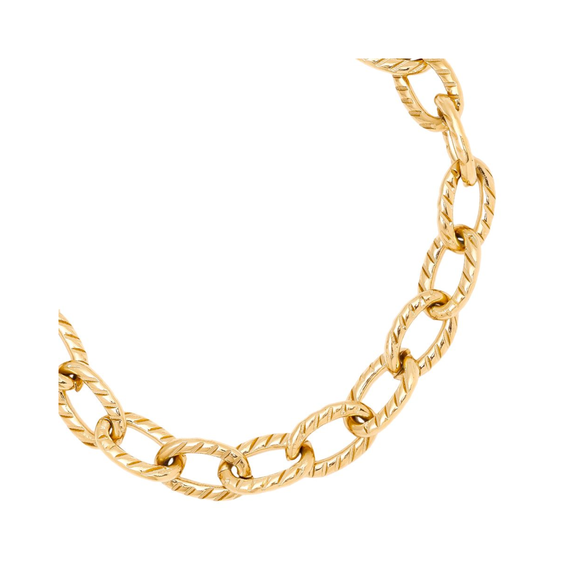 16 cm blizganti ovali nerūdijančio plieno apyrankė