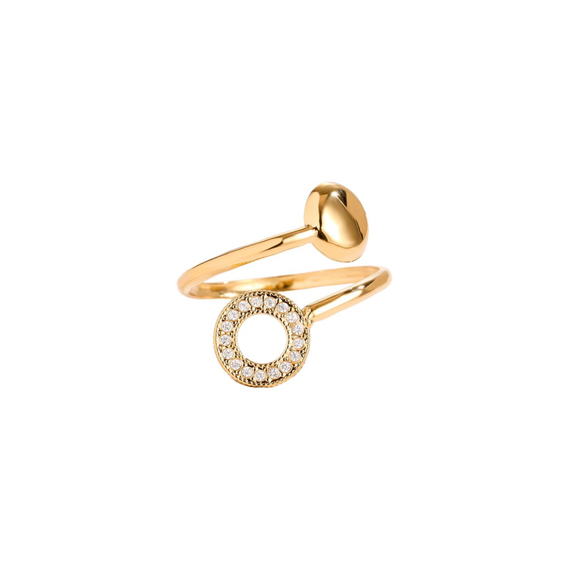 Diamond Cycle And Plate Stainless Steel Ring-zoom-