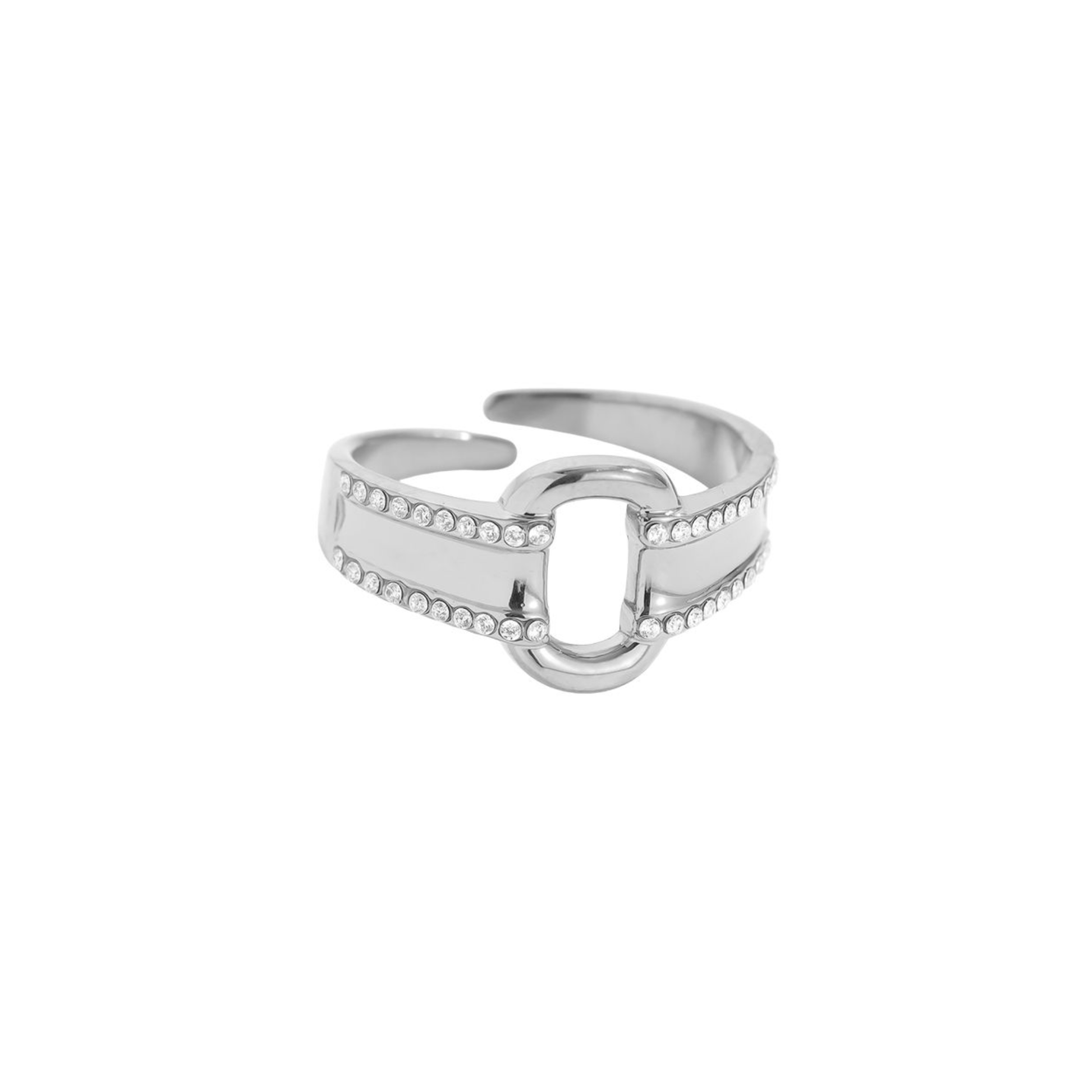 O In Diamond stainless steel ring-1